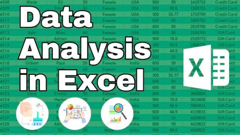 Excel for Data Analysis