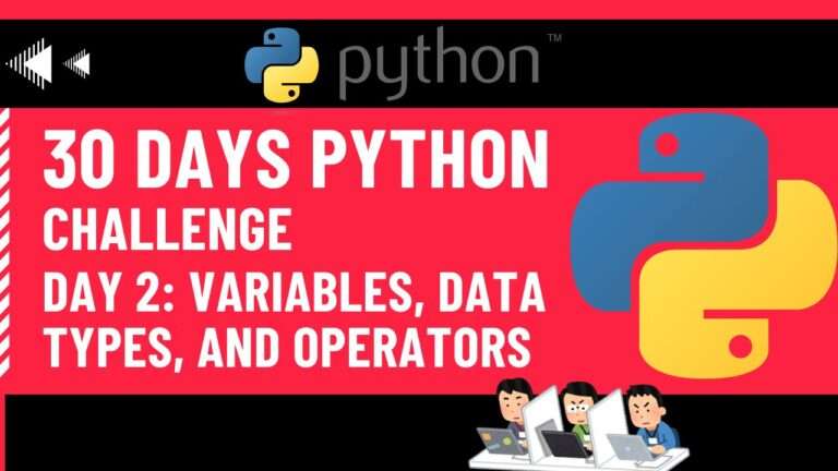 Python for Data Engineers & Data Analysts - Day 2: Mastering Variables, Data Types, and Operators