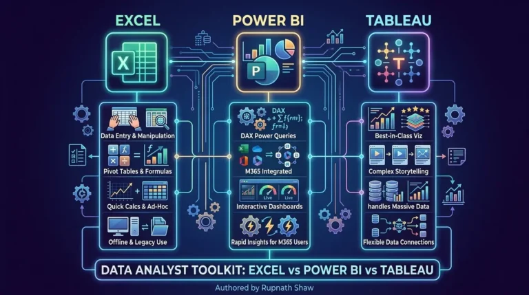 Excel vs Power BI vs Tableau for Data Analysts (2026 Guide)